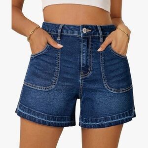 High-Rise Dokotoo Blue Denim Women’s Shorts